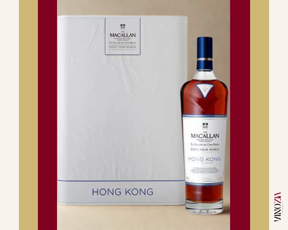 Imagen de la edición limitada The Macallan Distil Your World: Hong Kong, una colaboración con los hermanos Roca que captura el alma de la ciudad en una expresión sofisticada y única.